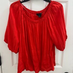 Sanctuary Red Peasant Blouse